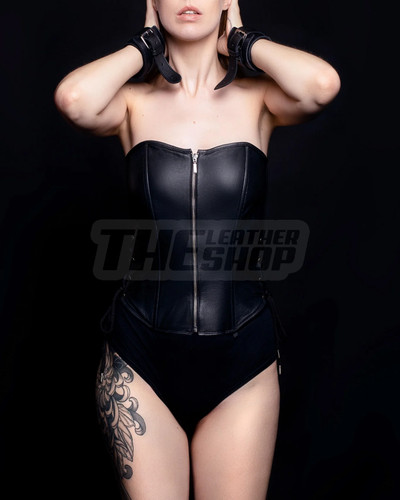 Leather corset top - corset,