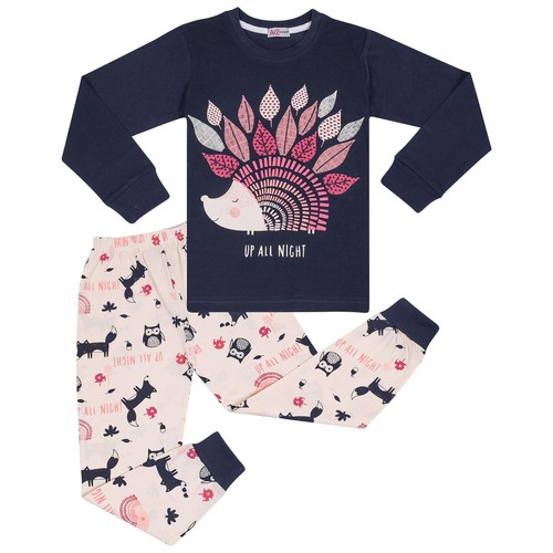 Kids girls pyjamas - navy, all