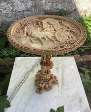 VINTAGE  RESIN OPIUM TABLE MADE IN CHINA 1960s. 16" DIAMETER. 18 " HEIGHT.