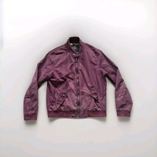 ben sherman harrington jacket large burgandy Full Zip