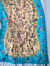 NEW 100 % silk summer beach Moschino rectangle scarf