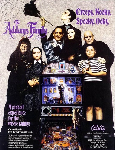 Bally addams family pinball - bally,