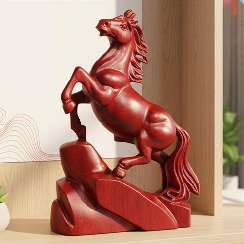 Wooden horse figurine chinese - wooden,