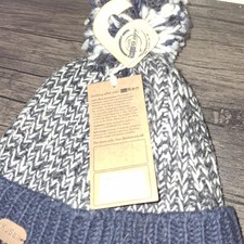 Kusan Navy Turn Up Bobble Hat