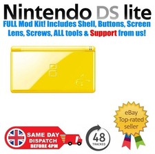 Yellow Pikachu Replacement Housing Shell FULL MOD KIT for Nintendo DS Lite NDSL