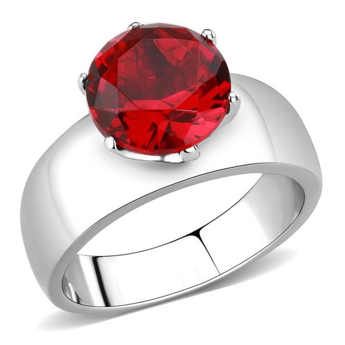 Ruby red solitaire ring - ruby,