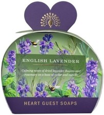 GUEST HEART SOAP SCENTS 3 x 20g LAVENDER SUMMER ROSE LILY FIG GRAPE PLUM HONEY