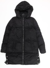 Northern Expo Womens Black Long Puffer Coat Hooded Size 10-12