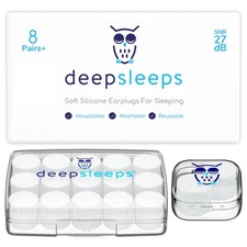 Ear Plugs Sleep Silicone Earplugs Reusable Noise Cancelling Sleeping 8 Pairs