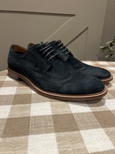 Dune London Men’s Suede Derby Brogues Size UK 7 Navy Blue. Great Condition 