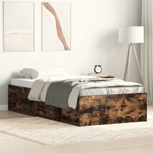 Bed frame smoked oak - frame, 75x190