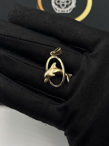 9ct gold dolphin - gold, fully