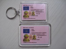 Kermit muppet keyring - keyring, or