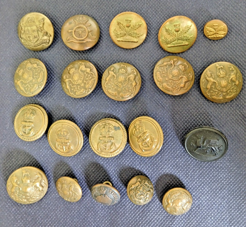 Brass uniform buttons - uniform, south