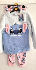 PRIMARK GIRL FLEECE PYJAMA Lilo & Stitch COSY WARM PJs BNWT SIZE 9-10yrs 140cm