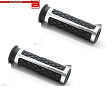 BARRACUDA CLASSIC KNOBS SILVER BLACK for Suzuki Intruder M 1800 R - SV 650