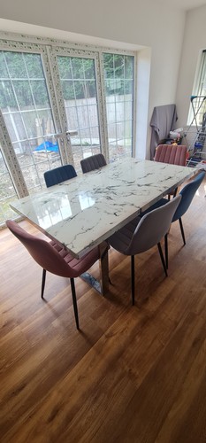 Velvet dining chairs - 6,
