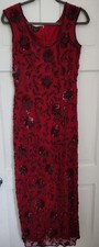 Monsoon Burgundy Twilight Beaded Sequin Maxi Dress 12