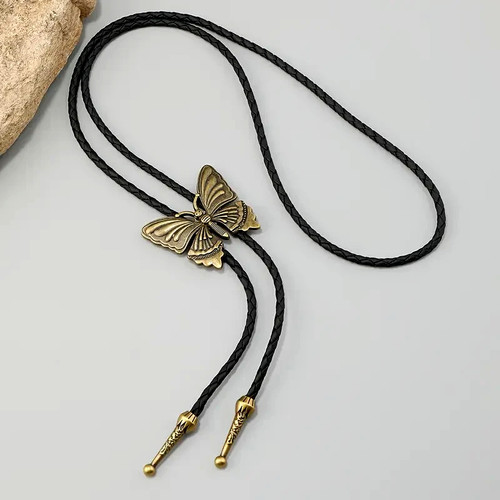 Unisex black bolo tie - bolo,