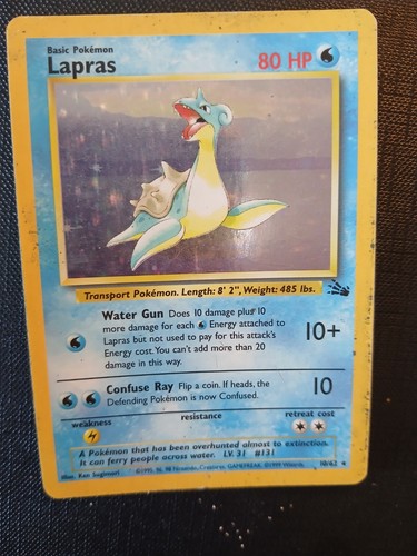 Lapras fossil set holo - lapras, 10/62