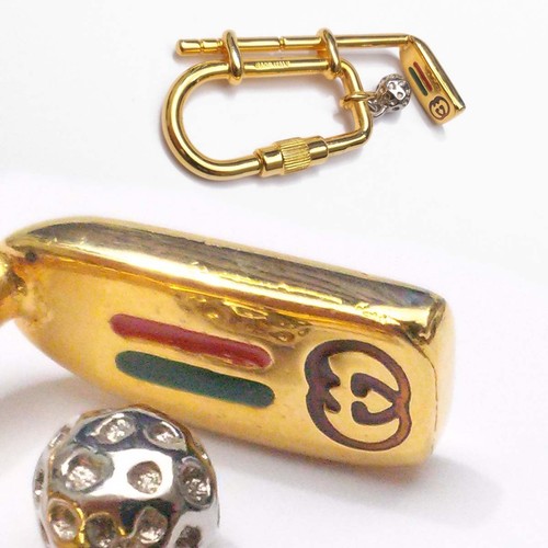Gucci golf motif keychain with - keychain,