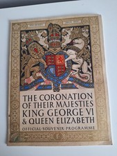 1937 King George VI & Queen Elizabeth Coronation Official Souvenir Programme