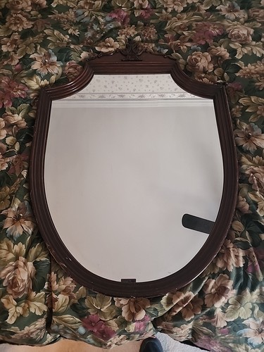 Vintage floral carved mahogany - floral,