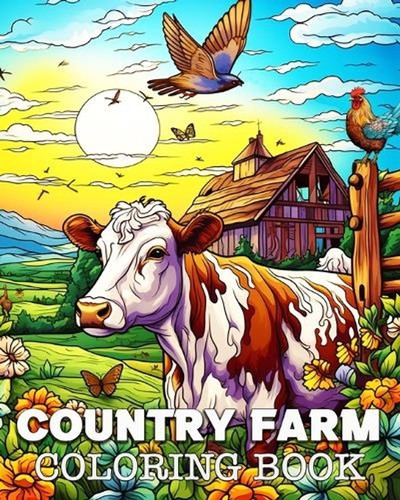 Country farm coloring - country, book
