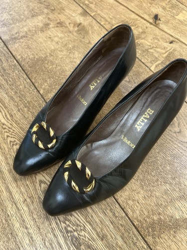 Black ladies bally leather - black,