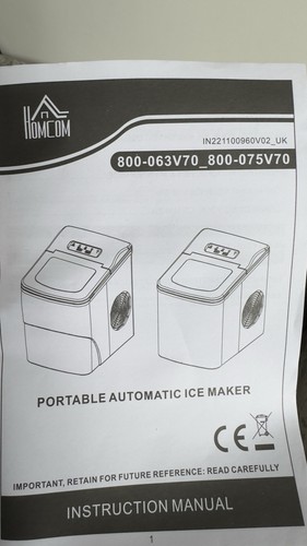 Homcom countertop ice maker - ice,