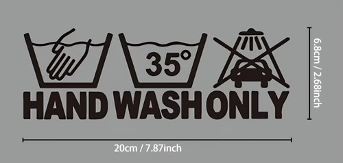 Hand wash funny car - wash, sticker