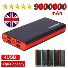 9000000mAh Power Bank Fast Charger Battery Pack Portable 4 USB for Mobile Phone.