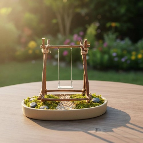 Wooden swing model - swing, base