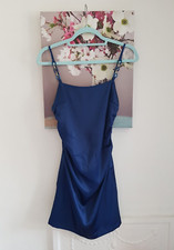 Zara Blue Satin Mini Dress, UK