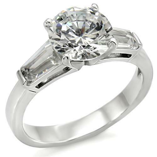Ladies silver engagement - , ring