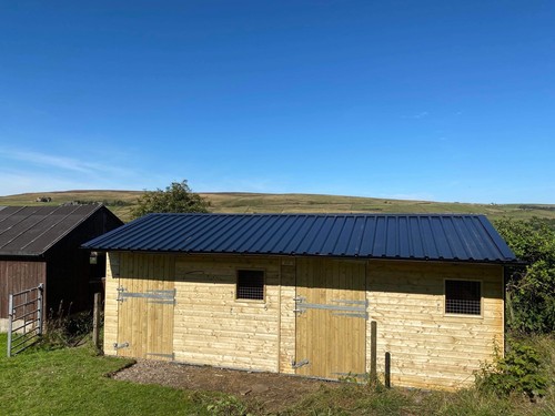 12x24 double wooden stable - double,