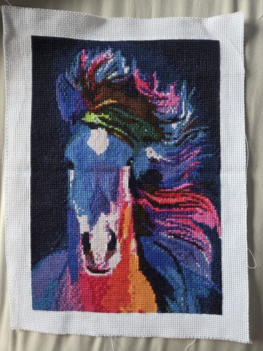 Finished horse cross stitch - finished,