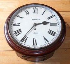 Large Antique Kleiser York Chain Driven Fusee Wall Clock For Restoration