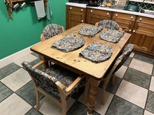 4  Wood DINING/ KITCHEN CHAIRS