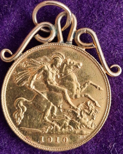 1910 gold half sovereign - 1910,