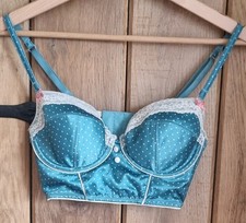 BNWOT M&S Ltd Collection Basque Balconnet Turquoise Bra Size 34b