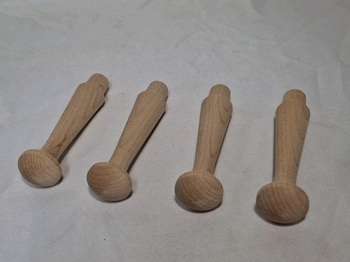 Shaker pegs unfinished - 4x,
