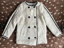 Next Love & Roses Faux Fur Cream Winter Coat Size 10 New with Tags