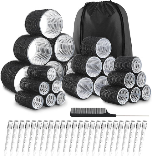 50pcs hair rollers with - hair,