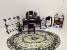 LOVELY BUNDLE BEDROOM FURNITURE DRESSING TABLE  WASHSTAND DOLLS HOUSE MIXED LOT