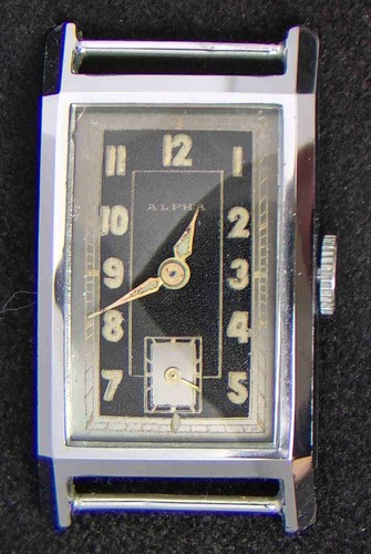 Alpha black art deco - alpha, sub-dial