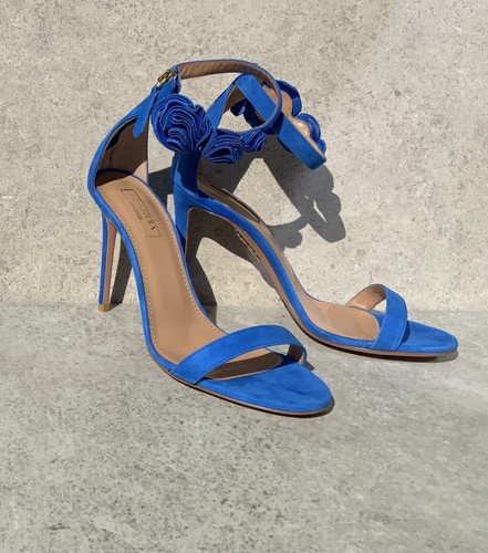 Aquazurra electric blue suede - aquazurra,