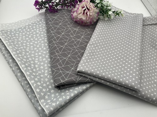 Fabric bundle grey cotton - bundle,