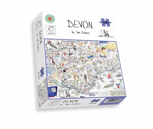 Comical map devon tim - map, of