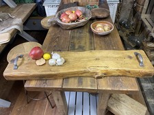 Handcrafted Rustic Wood Live Charcuterie/Cheese Board – Long, Ideal Gift Deli